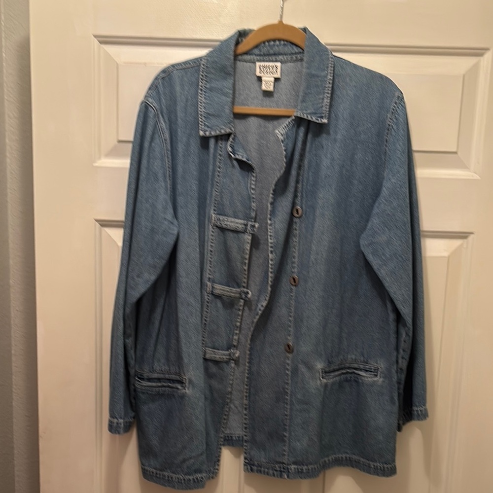 Chico's Blue Jean Jacket Classic Casual Fit